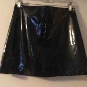 Patent leather skirt